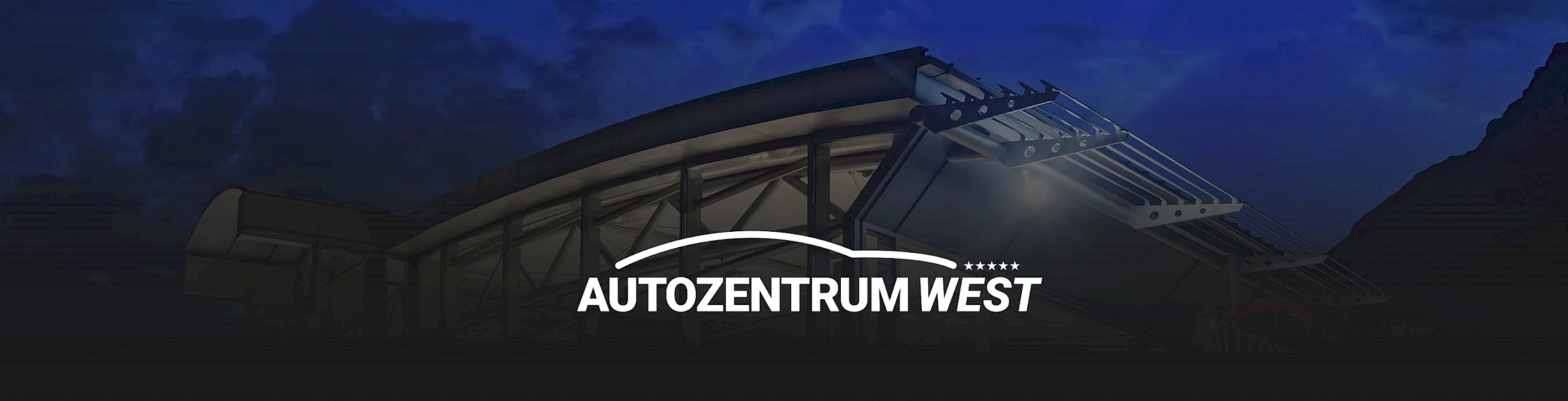 Logo des Gebrauchtwagenhändlers Autozentrum West GmbH in Telfs, erstellt und betreut durch die Werbeagentur Buerostark