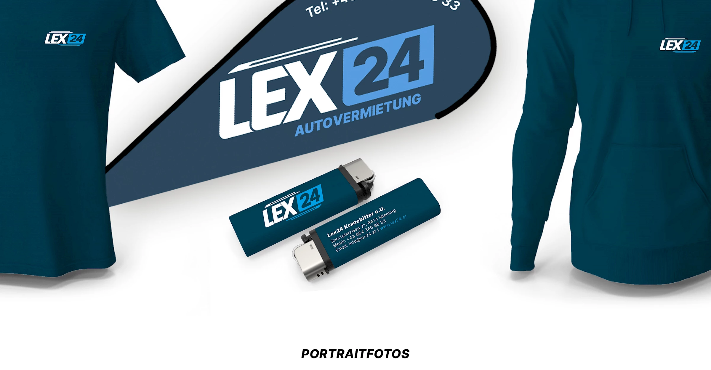 Merchandise Lex24. Erstellt und produziert von Buerostark in Tirol