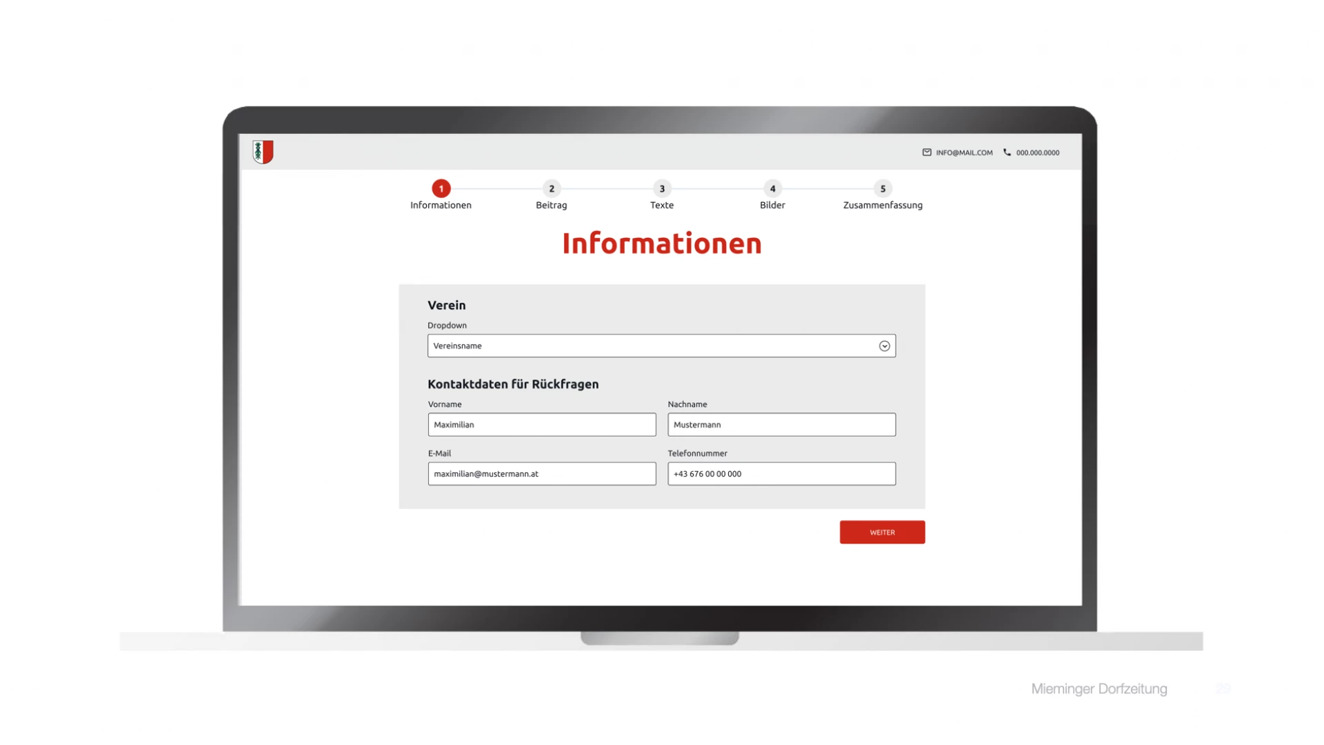 Das Redaktionssystem für die Mieminger Dorfzeitung. Digitalisierung der Prozesse durch individuelle Programmierung.